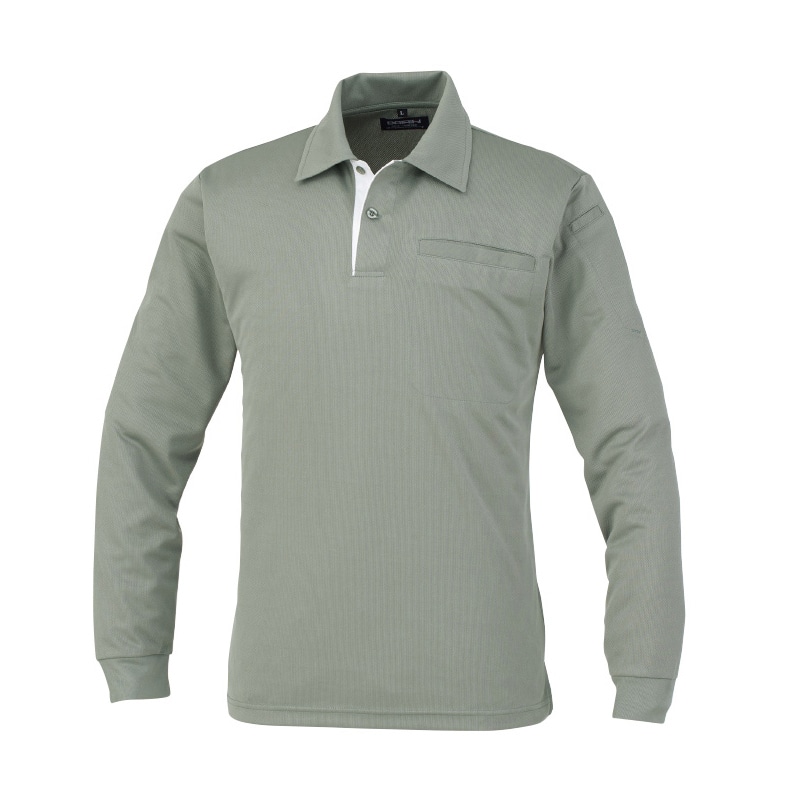 DAIRIKI　長袖ポロシャツ グレー　M 04114 1枚（ご注文単位1枚）【直送品】