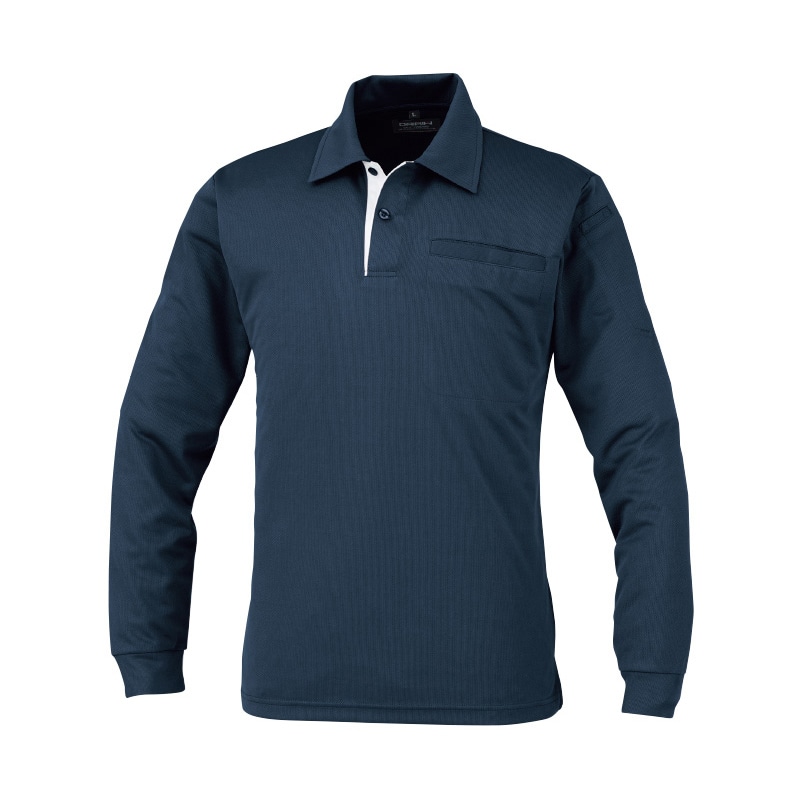 DAIRIKI　長袖ポロシャツ ネイビー　S 04114 1枚（ご注文単位1枚）【直送品】