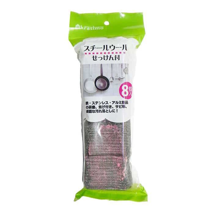 ジャパンプレミアム スチールウール せっけん付 8個入 91217209 1袋(ご注文単位10袋)【直送品】