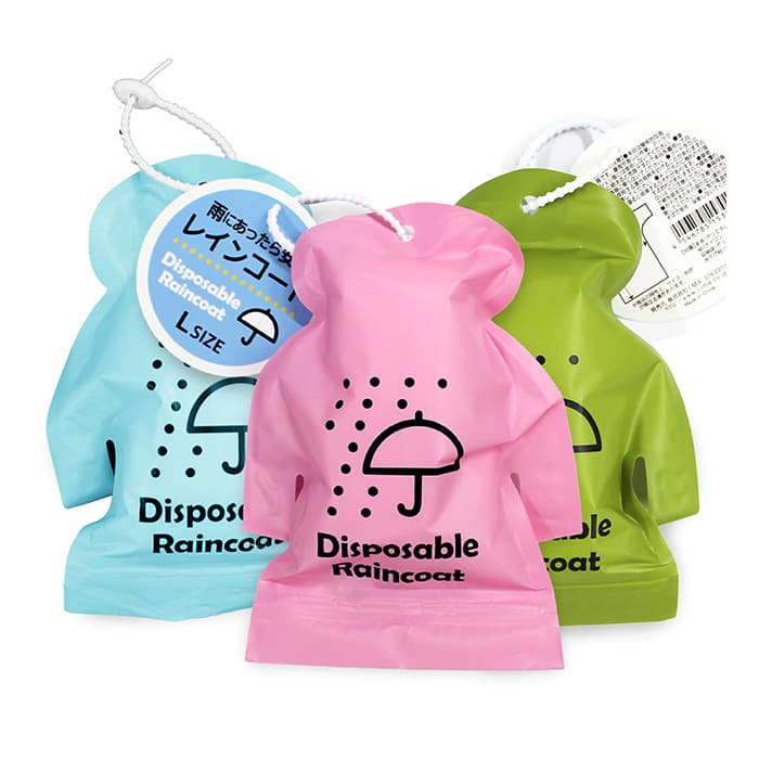 ジャパンプレミアム 雨にあったら安心レインコート Lサイズ レイン 91530143 1個(ご注文単位12個)【直送品】