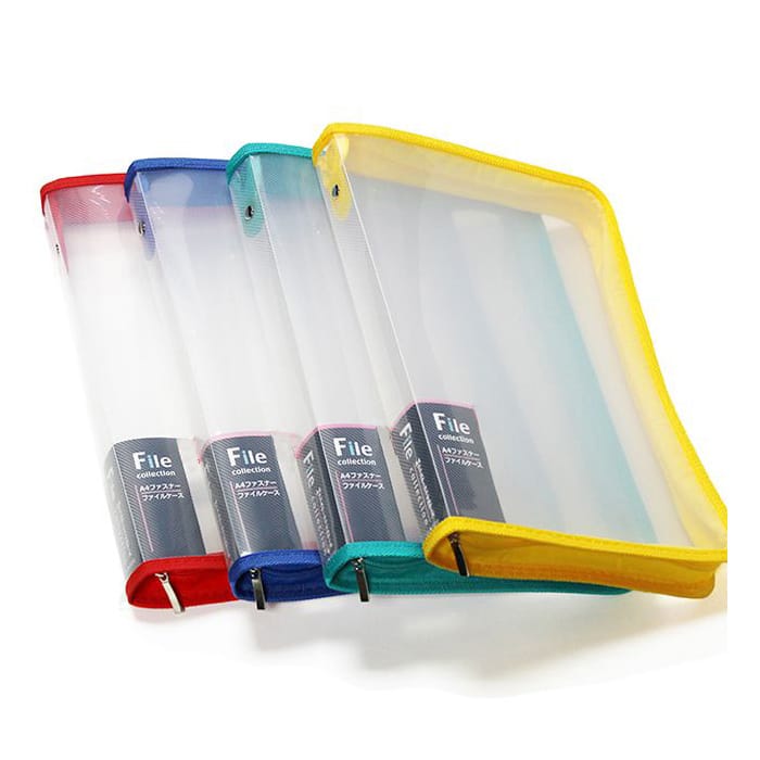 ジャパンプレミアム A4ファスナーファイルケース C9387061 1個（ご注文単位12個）【直送品】