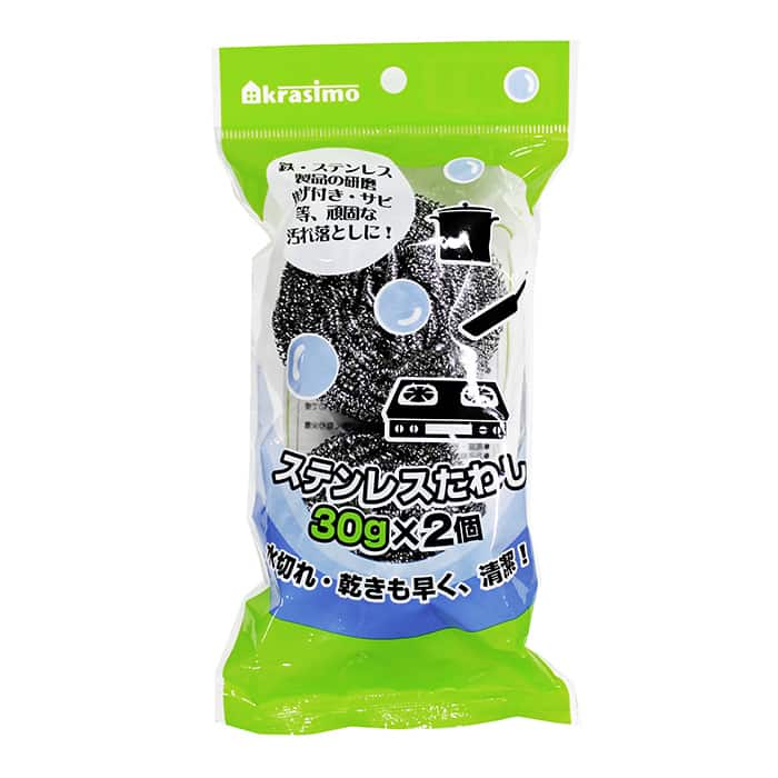 ジャパンプレミアム ステンレスタワシ 30g×2個入/袋　94108009 （ご注文単位10袋）【直送品】