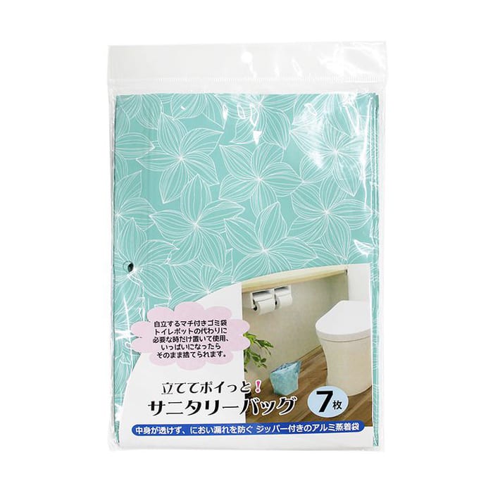 ジャパンプレミアム 立ててポイっとサニタリーバッグ 7枚入 94255129 1袋（ご注文単位10袋）【直送品】