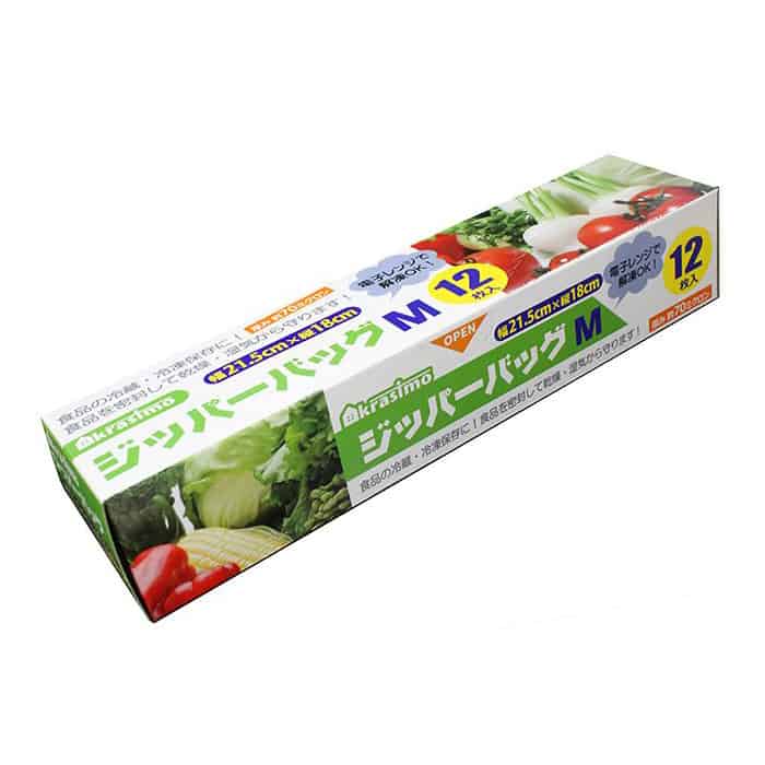 ジャパンプレミアム ジッパーバッグ M 12枚入 94920601 1箱（ご注文単位10箱）【直送品】