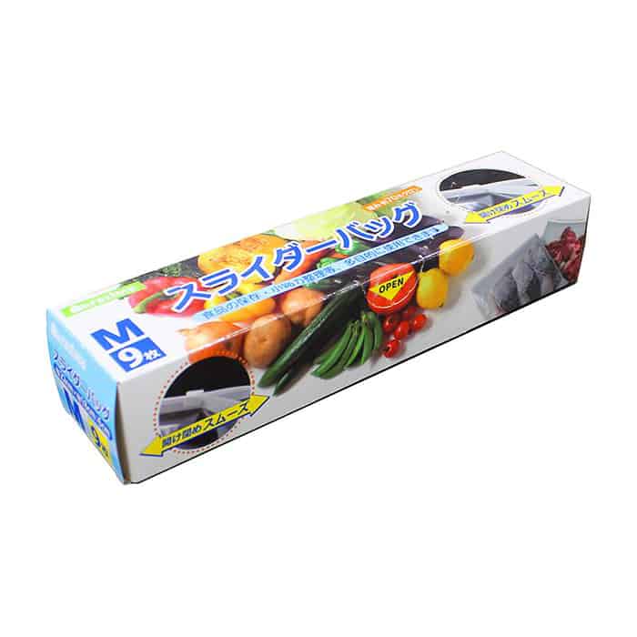 ジャパンプレミアム スライダーバッグ マチ付き M 9枚入 94921801 1箱（ご注文単位10箱）【直送品】