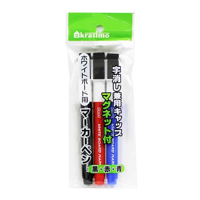 ジャパンプレミアム ホワイトボード用マーカーペン 黒・赤・青 95209115 （ご注文単位10個）【直送品】