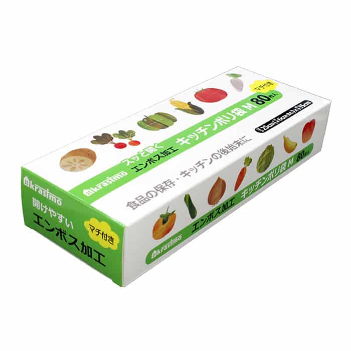 ジャパンプレミアム キッチンポリ袋 BOX M 80枚入 85514501 1袋(ご注文単位10袋)【直送品】