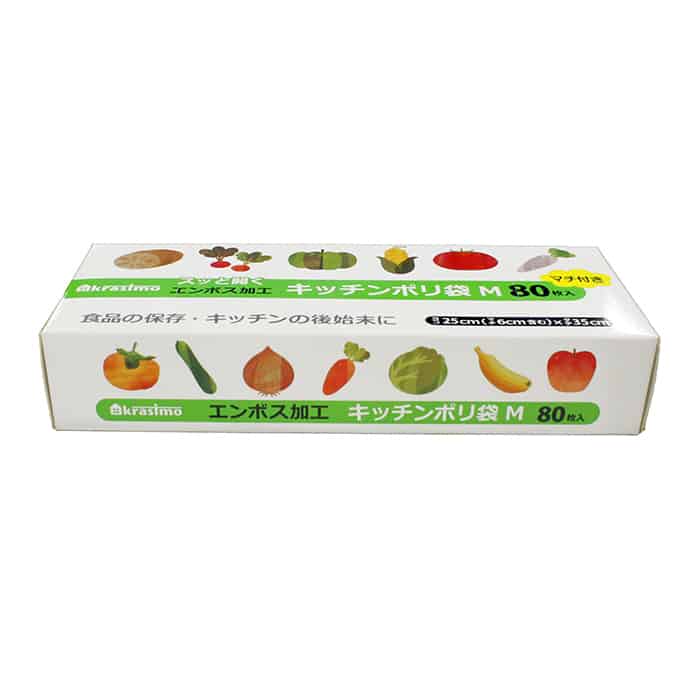 ジャパンプレミアム キッチンポリ袋 BOX M 80枚入 85514501 1袋(ご注文単位10袋)【直送品】