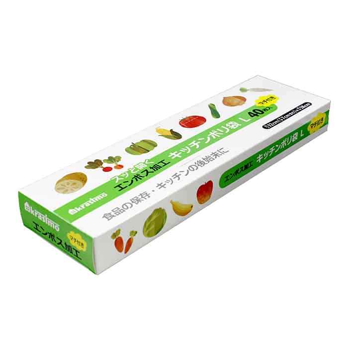 ジャパンプレミアム キッチンポリ袋 BOX L 40枚入 85514601 1袋(ご注文単位10袋)【直送品】