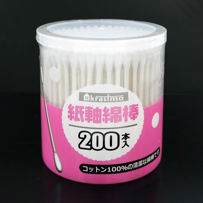 ジャパンプレミアム 紙軸綿棒 200本入 95717130 1個（ご注文単位12個）【直送品】