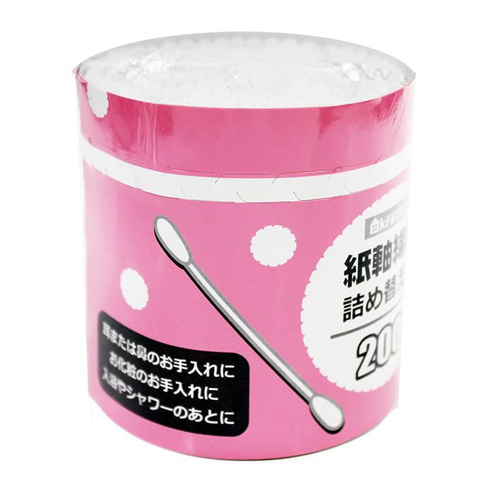 ジャパンプレミアム 紙軸綿棒 詰め替え用 200本入 95718229 1袋（ご注文単位10袋）【直送品】