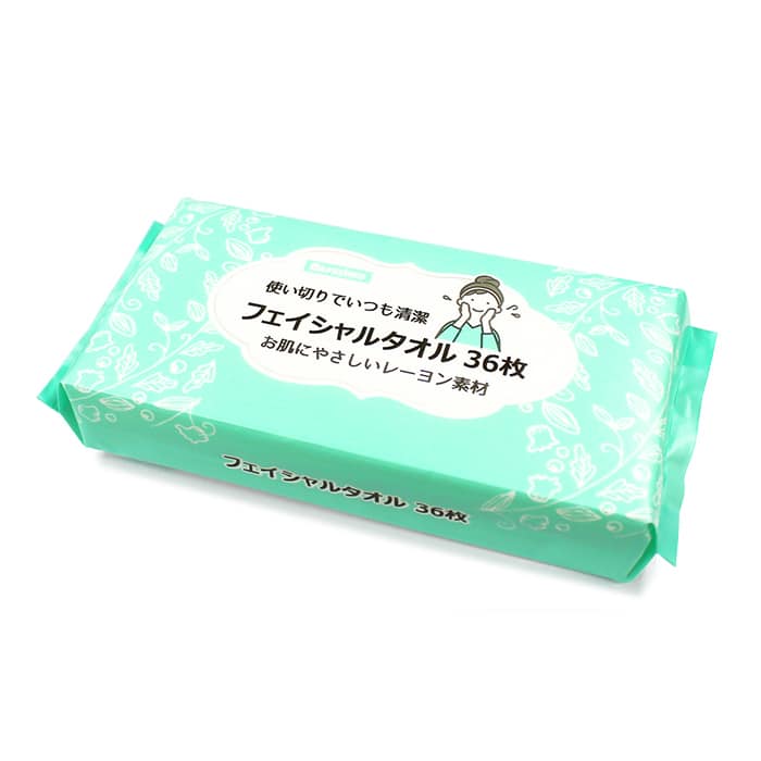 ジャパンプレミアム 使い切りフェイシャルタオル 36枚入 95721111 1袋（ご注文単位10袋）【直送品】