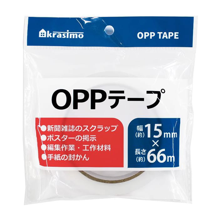 ジャパンプレミアム OPPテープ 15mm×66m 95842324 1個（ご注文単位10個）【直送品】