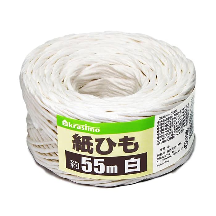 ジャパンプレミアム 紙ひも 55m 白 95850924 1個（ご注文単位10個）【直送品】