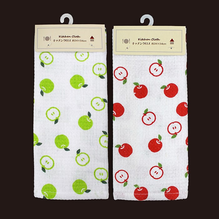 ジャパンプレミアム キッチンクロス リンゴ 96356201 1個（ご注文単位10個）【直送品】