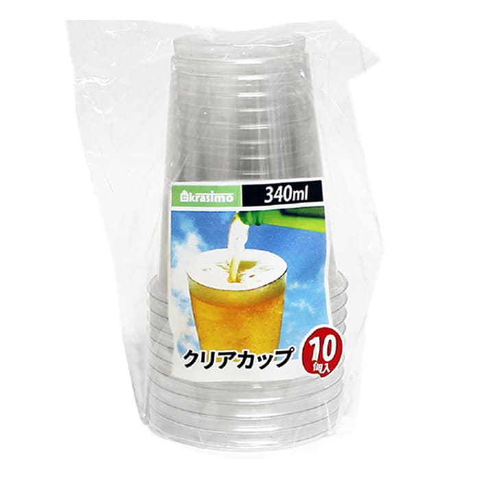ジャパンプレミアム クリアカップ 340ml 10個入 96970226 1袋（ご注文単位10袋）【直送品】