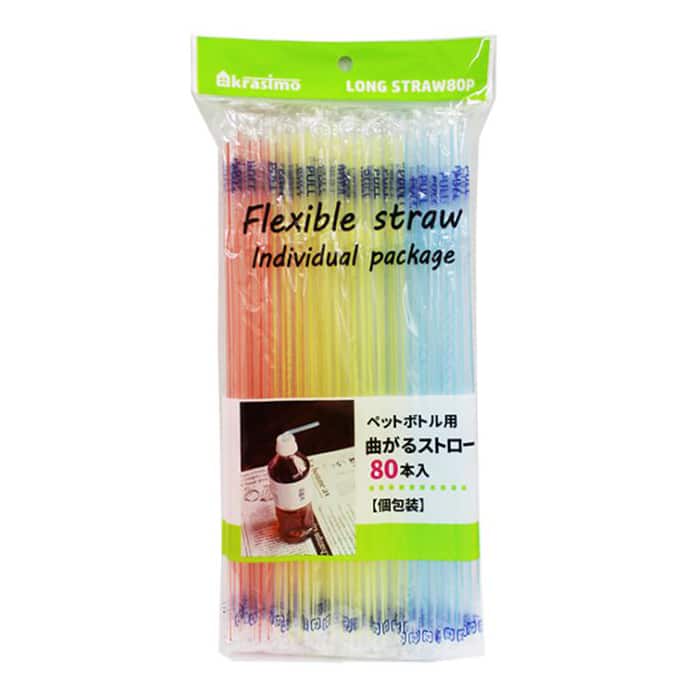 ジャパンプレミアム ペットボトル用ストロー 個包装 80本入 96980403 1個（ご注文単位10個）【直送品】
