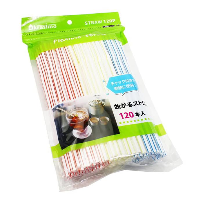 ジャパンプレミアム 曲がるストロー 120本入 96980703 1袋（ご注文単位10袋）【直送品】