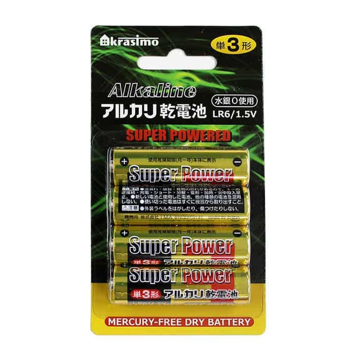 ジャパンプレミアム アルカリ電池 単3形 4本パック 97031148 1袋（ご注文単位10袋）【直送品】