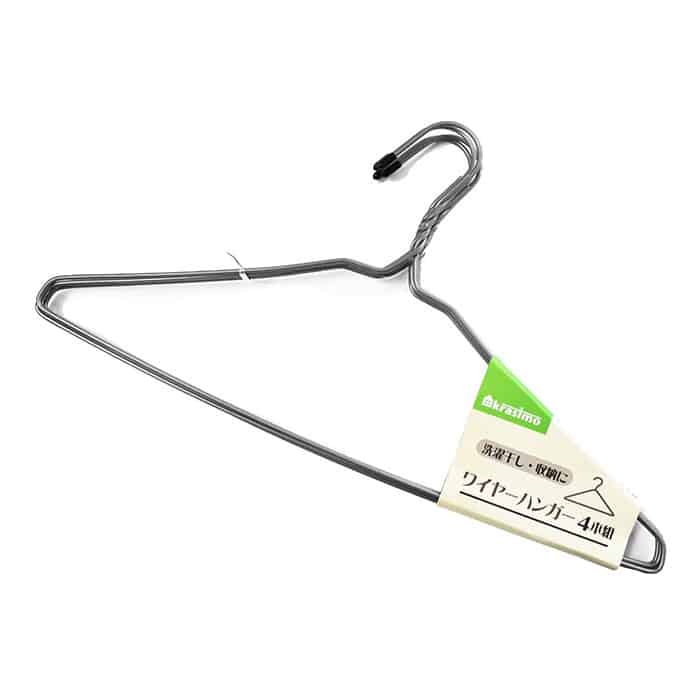 ジャパンプレミアム ワイヤーハンガー 4本組 97811812 1袋（ご注文単位10袋）【直送品】