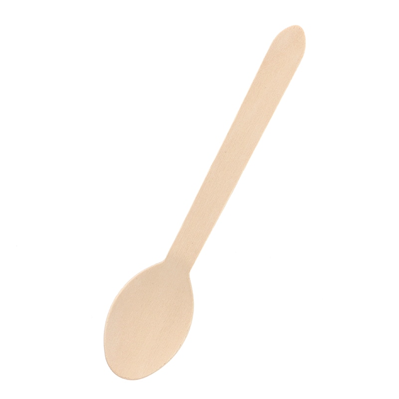 長井紙業 未晒紙完封木製スプーン 160mm 個包装 100本/袋