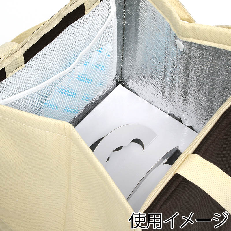 SWAN 不織布保冷バッグ S ブラウン 5枚/袋