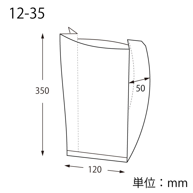 SWAN 窓付ガゼットパック 12-35 フレッシュテイスト 100枚/袋