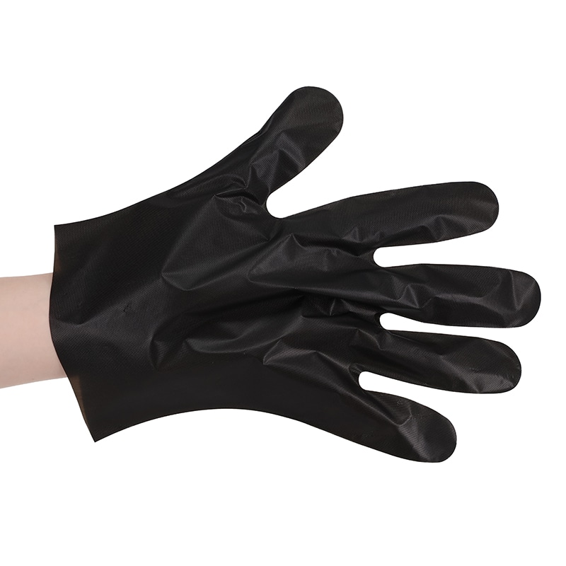 SWAN ポリグローブ CPE 外エンボス入り SS ブラック 100枚/箱