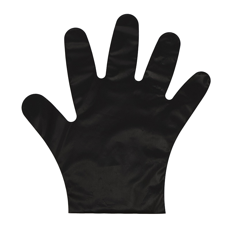 SWAN ポリグローブ CPE 外エンボス入り M ブラック 100枚/箱