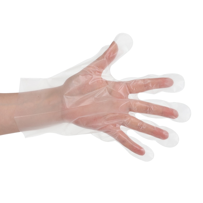 SWAN ポリグローブ CPE 外エンボス入り M 絞りタイプ クリア 200枚/箱