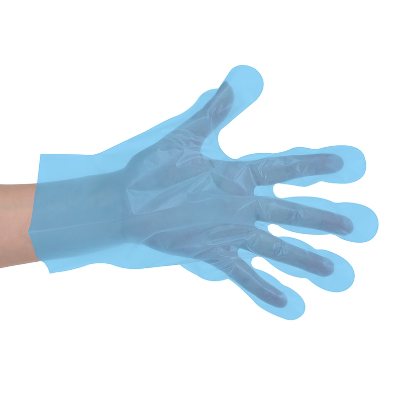 SWAN ポリグローブ CPE 外エンボス入り S 絞りタイプ ブルー 200枚/箱