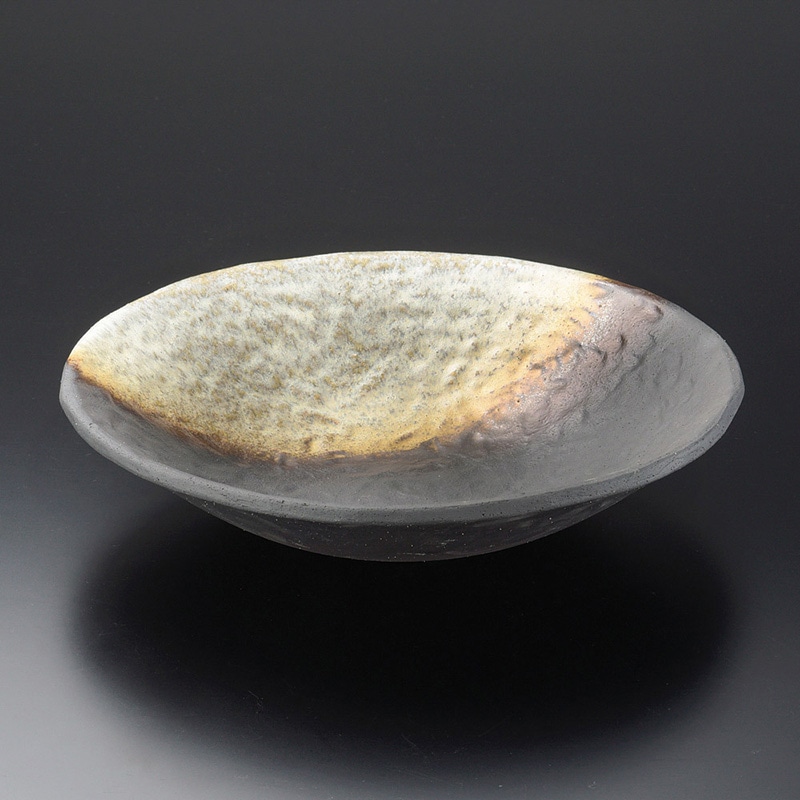 山万 01107-660 コゲ窯変13.3大鉢(信楽焼) 1個（ご注文単位1個）【直送品】