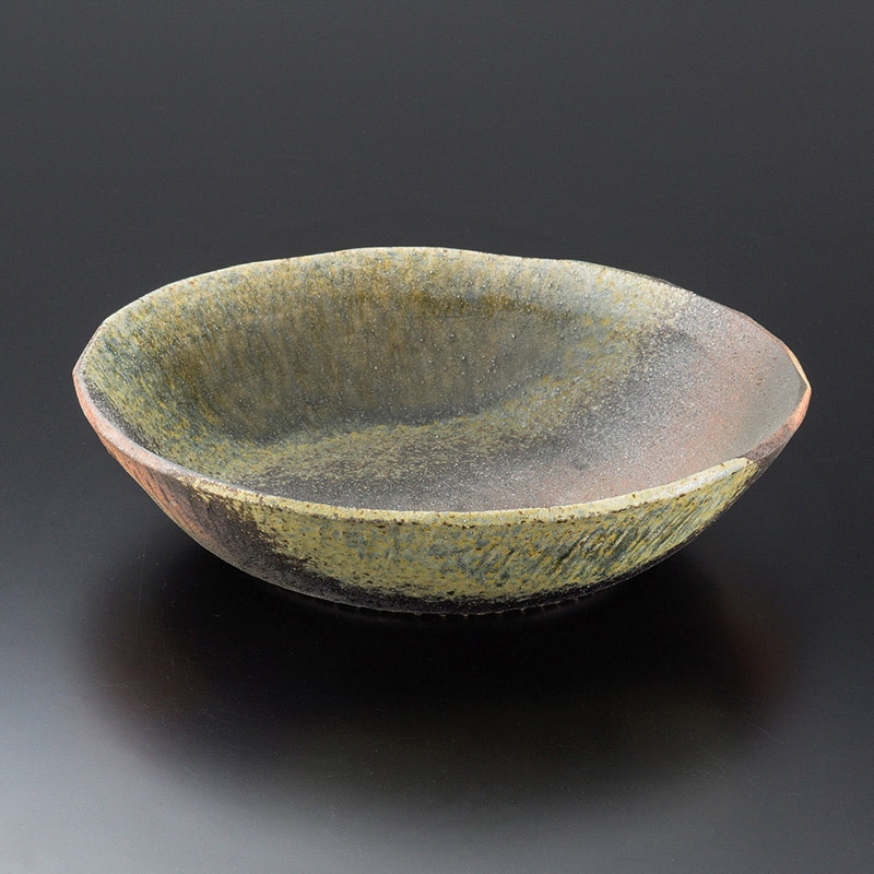 山万 01014-660 火色灰釉吹13.0大鉢(信楽焼 1個（ご注文単位1個）【直送品】