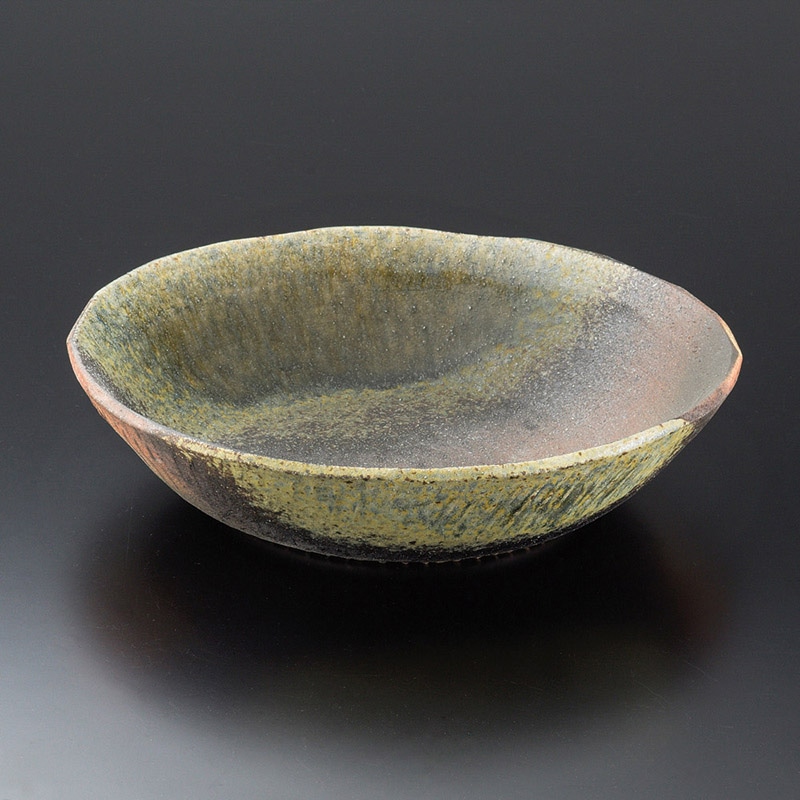 山万 01015-660 火色灰釉吹11.0大鉢(信楽焼 1個（ご注文単位1個）【直送品】