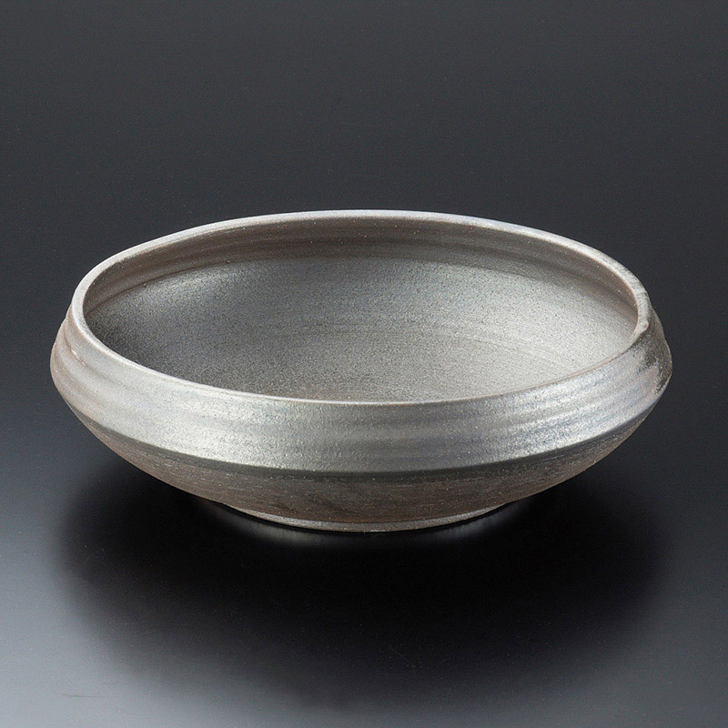 山万 01007-660 炭化12.0ひねり大鉢(信楽焼 1個（ご注文単位1個）【直送品】