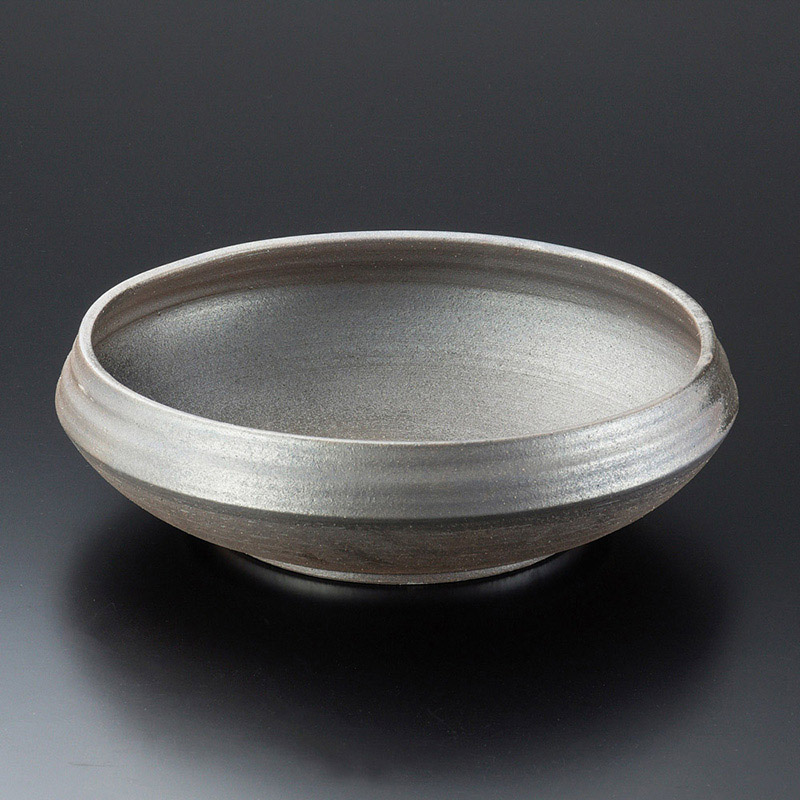 山万 01008-660 炭化10.0ひねり大鉢(信楽焼 1個（ご注文単位1個）【直送品】