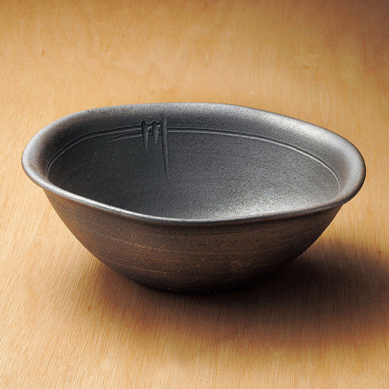 山万 01205-660 炭化窯変11.0大鉢(信楽焼) 1個（ご注文単位1個）【直送品】