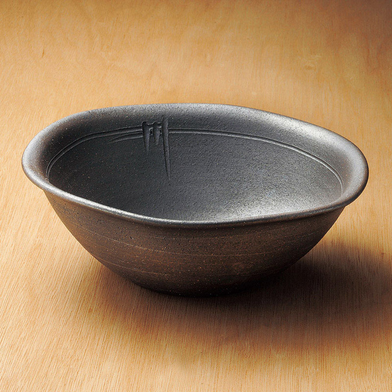 山万 01206-660 炭化窯変9.0大鉢(信楽焼)  1個（ご注文単位1個）【直送品】