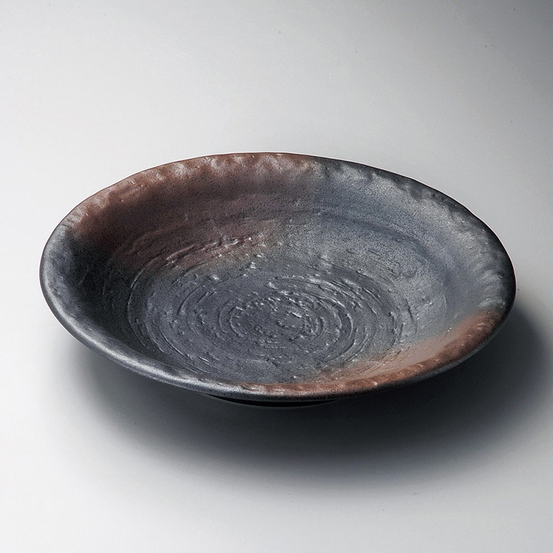 山万 01214-020 備前風石目10.0深皿  1個（ご注文単位1個）【直送品】