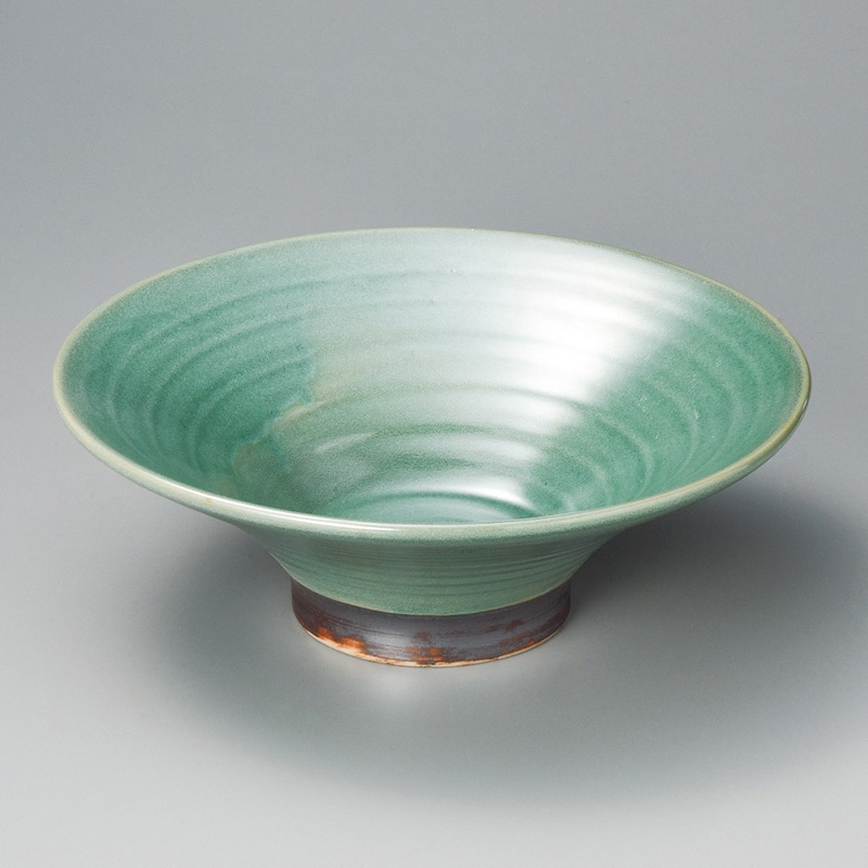 山万 01012-250 青うのふ反高台尺1丼  1個（ご注文単位1個）【直送品】