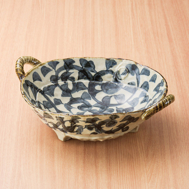 山万 01117-570 タコ唐草手付鉢(小)  1個（ご注文単位1個）【直送品】