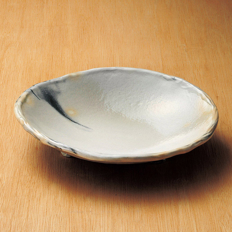 山万 01210-660 白化粧ぼかし三ッ足大鉢(信楽焼 1個（ご注文単位1個）【直送品】