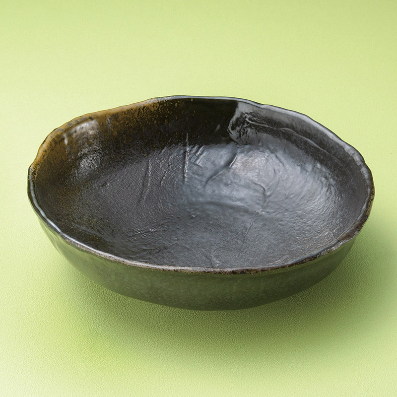 山万 01404-640 琥珀8号盛鉢(萬古焼)  1個（ご注文単位1個）【直送品】