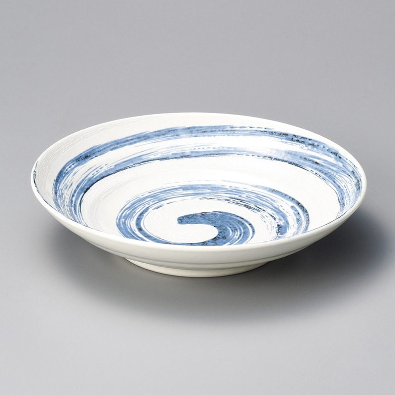 山万 01309-170 粉吹青流9.5ミツワ盛皿 1個(ご注文単位1個)【直送品】