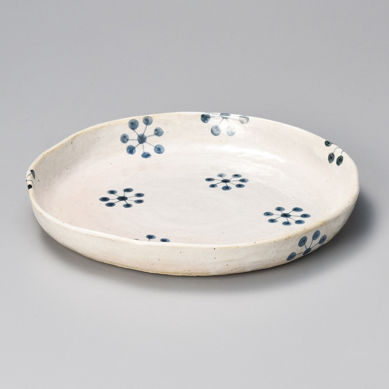 山万 01407-550 藍染9.0丸皿  1個（ご注文単位1個）【直送品】