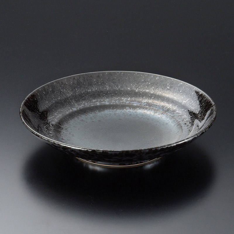 山万 01709-170 黒真珠9.5ミツワ盛皿  1個（ご注文単位1個）【直送品】