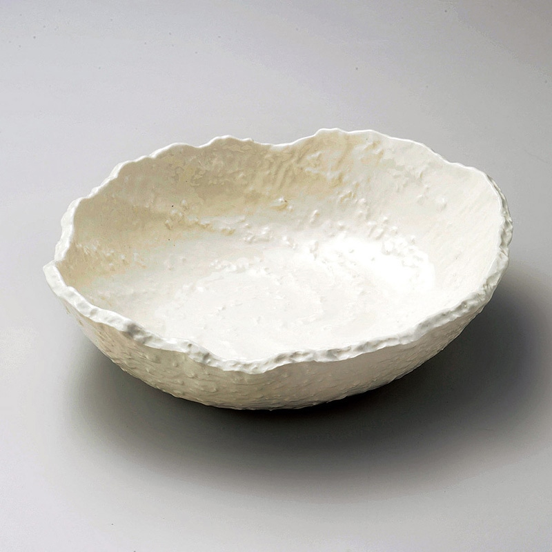 山万 01707-640 白地うず潮9号盛鉢(萬古焼)  1個（ご注文単位1個）【直送品】