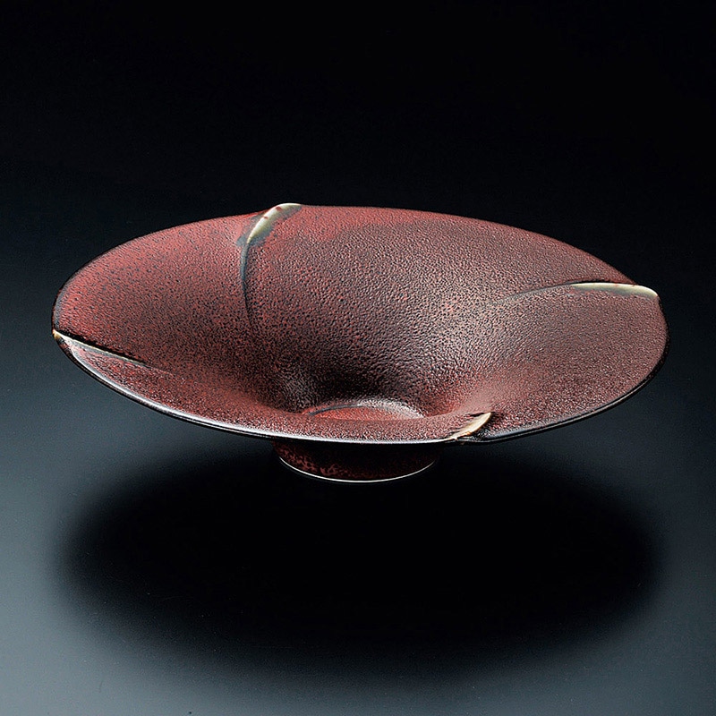 山万 01810-170 紅柚子反型9寸鉢  1個（ご注文単位1個）【直送品】