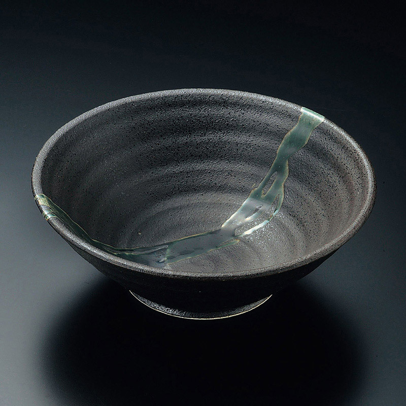 山万 01911-100 南蛮織部流し8.5寸反丼  1個（ご注文単位1個）【直送品】