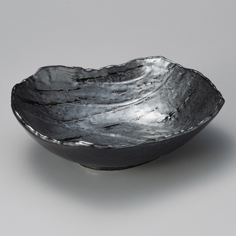 山万 02015-180 荒瀬黒4.5小鉢  1個（ご注文単位1個）【直送品】